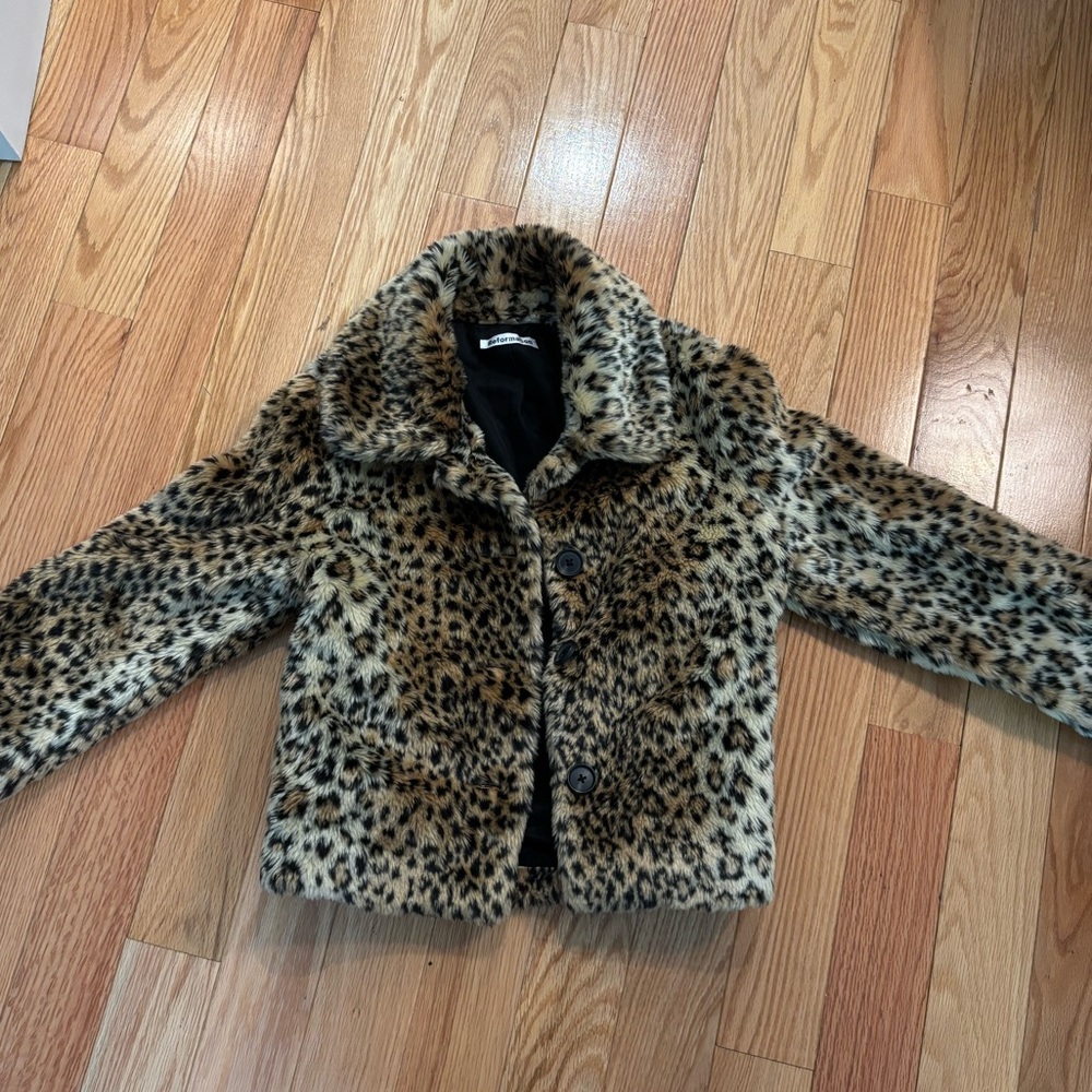 Reformation Leopard Print Bomber